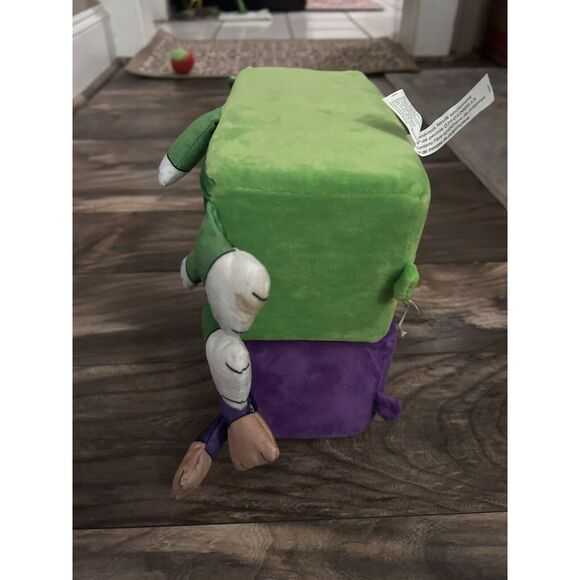 LOT MINECRAFT BLOCK GREEN AND PURPLE PLUSH Soft Stuffed Animal - Picture 4 of 4